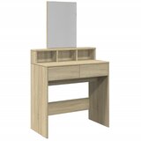  The Living Store Toaletna mizica z ogledalom sonoma hrast 80x41x144,5 cm - Toaletna Mizica, (21496011) | Shoptok.si