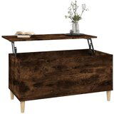  Klubska mizica dimljeni hrast 90x44,5x45 cm inženirski les, (20712360) | Shoptok.si