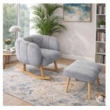 Atelier Del Sofa Set stolica i taburea, 2 dijela, siva | Eponuda.ba
