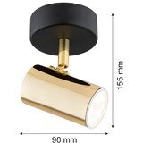  Argon 4208 - Plafonsko spot svetlo LAGOS 1xGU10/5W/230V mesing/crna | Eponuda.com