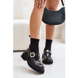 S. BARSKI Lacquered Boots With Sock And Buckle Slip-On Black | shoptok.hr