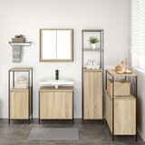 vidaXL Set kopalniškega pohištva Set 5 Hrastov sonoma, črn | Shoptok.si