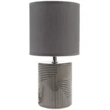 Siva stolna lampa keramička s tekstilnim sjenilom (visina 32,5 cm) Anita –