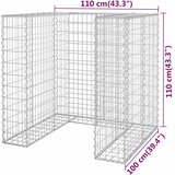  Gabionski zid za kantu od pocinčanog čelika 110 x 100 x 110 cm | Eponuda.com