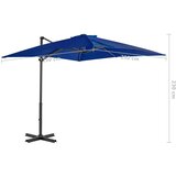  Konzolni vrtni suncobran s aluminijskim stupom 250x250cm azurni | Eponuda.ba