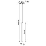 Sollux SL.2149 - Luster na sajli PASTELO 1xG9/8W/230V plava | Eponuda.com