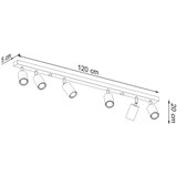  Stropna svetilka BERG 6 iz naravnega lesa, (21347688) | Shoptok.si