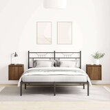  Stenska nočna omarica 2 kosa rjavi hrast 38x34x40 cm | Shoptok.si