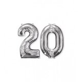 Amscan Balon srebreni broj 20 20" P56 3581501 | Eponuda.ba