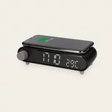 Ksix Retro, bežični punjač, alarm/budilica, mjerač temperature, crni
