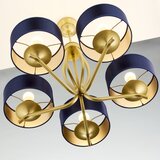Jupiter 2114 - Luster na šipci KASZMIR 5xE27/15W/230V plava/zlatna | Eponuda.com