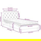 vidaXL Postelja z vzmetnico črna 100x200 cm žamet | Shoptok.si