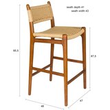 Dutchbone Barski stol iz masivne bukve v naravni barvi (višina sedeža 67,5 cm) Cecile – | Shoptok.si