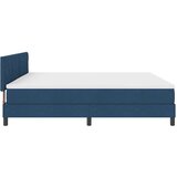Box Postelja z vzmetnico z vzmetnico Modra 200 x 200 cm blago, (5000128599) | Shoptok.si