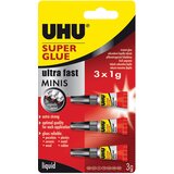  Ljepilo trenutačno 1g pk3 super glue minis(cianoakrilat) uhu 45415 blister Cene