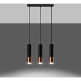  Obesna svetilka LOOPEZ 3L črna/medena, (21348080) | Shoptok.si