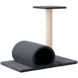  Grebalica za mačke s tunelom tamnosiva 60 x 34,5 x 50 cm | shoptok.hr