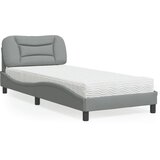 vidaXL Krevet s madracem svjetlosivi 90x200cm tkanina Cijene