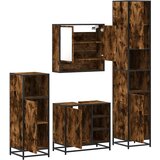  4-dijelni set kupaonskog namještaja boja hrasta drveni | shoptok.hr