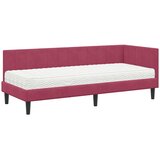  Kutni krevetni okvir s madracem 2 kom. Vinska crvena 80 x 200 cm | Shoptok.si