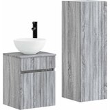  Set namještaja za kupaonicu 2 kom. Siva Sonoma 33 x 34.5 x 100 cm | Shoptok.si