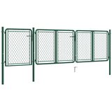  Vrtna vrata Čelik 400x100 cm Zelena | shoptok.hr