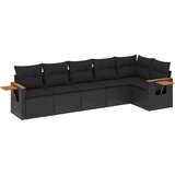  The Living Store Vrtna sedežna garnitura 6-delna z blazinami črna poli ratan - Vrtna Sedežna Garniture, (21451068) | Shoptok.si