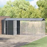 vidaXL Ptičnik Antracit 645 x 208 x 247 cm Pocinkano jeklo - - Antracit - 184.75 - 645 x 208 x 247 cm - 2025- | Shoptok.si
