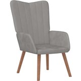  Stolica za opuštanje svjetlosiva baršunasta | shoptok.hr