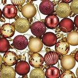  Set božićnih kuglica 150 kom. Zlatna i vinsko crvena 3 cm - Zlatna i vinsko crvena | shoptok.hr