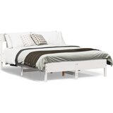 vidaXL Okvir za krevet s uzglavljem bijeli 150 x 200 cm borovina Cijene