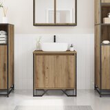 vidaXL kabinet pod umivalnikom Artisanalni hrast 60x35x50 cm Inženirski les | Shoptok.si