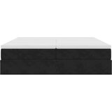 vidaXL Otomanski posteljni okvir z vzmetnicami črn 180x200cm žamet | Shoptok.si