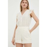 Bruuns Bazaar Bombažne kratke hlače Myrtle Kasia bež barva | Shoptok.si