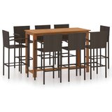  9-dijelni vrtni barski set smeđi | shoptok.hr