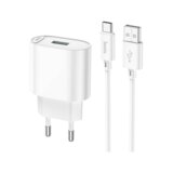 hoco. C109A PUNJAČ SA KABLOM (USB-A U C) BIJELI Cijene