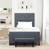  Krevet s opruga kutije Tamno siva 200 x 120 cm Baršun | shoptok.hr