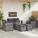  6-dijelni set vrtnih sofa od poliratana s jastucima tamnosivi | shoptok.hr
