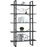 vidaXL ormarić za knjige s 5 razina sivi 100 x 30 x 175 cm od borovine | shoptok.hr