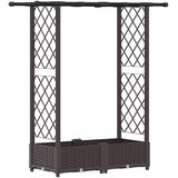vidaXL Povišeni krevet s mrežom i krovom Smeđa 122 5 x 40 x 121 cm PP - Smeđa 122 5 x 40 x 123 cm s ravnim krovom (2 bočna mreža) Cijene