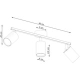  Sollux SL.1128 - Spot svetiljka LEMMI 3xGU10/40W/230V crna | Eponuda.com