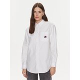 Tommy Jeans Srajca Badge Boyfriend DW0DW17351 Bela Relaxed Fit | Shoptok.si