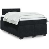  Krevet box spring s madracem crni 120 x 190 cm baršunasti | shoptok.hr