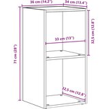 vidaXL lp kutija za pohranu crni hrast 71x34x36 cm izrađeno drvo Cijene