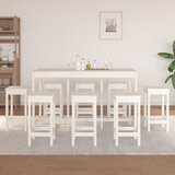  9-dijelni barski set bijeli od masivne borovine | shoptok.hr