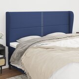  The Living Store Vzglavje z ušesi modro 183x23x118/128 cm blago - Vzglavje, (21452127) | Shoptok.si