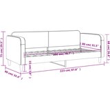  Dnevni krevet smeđesivi 80 x 200 cm od tkanine | shoptok.hr