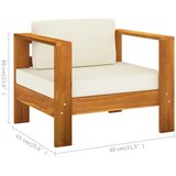  Vrtni set za sjedenje s jastucima, 7 dijelova, 100 x 60 cm, akacija | shoptok.hr