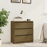 vidaXL Nočna omarica medeno rjava 60x36x64 cm trdna borovina Cene
