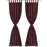 Furnova 2 kosa bordo satenasih zaves z obročki 140 x 225 cm, (21918207) | Shoptok.si